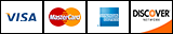 VISA - MasterCard - AMEX - Discover